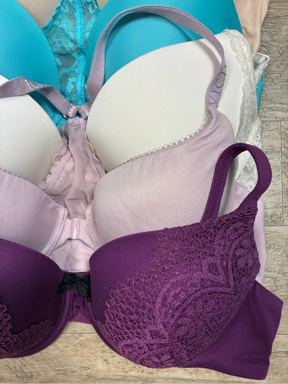 Victoria Secret Bundle 5 Bras Lined Demi Perfect Coverage Push Up Wear Everywher - Picture 3 of 16